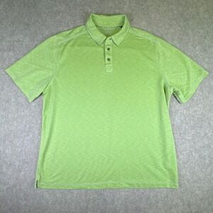 Johnston‎ Murphy Men's Lime Green Heathered Polo Short Sleeve Size XL Neon